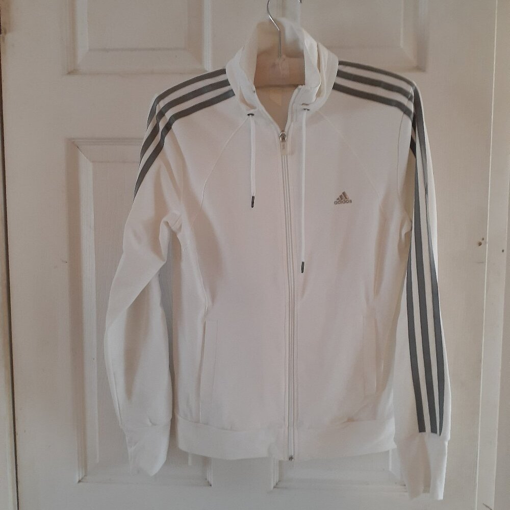 Adidas Climalite Jacket White Size Medium